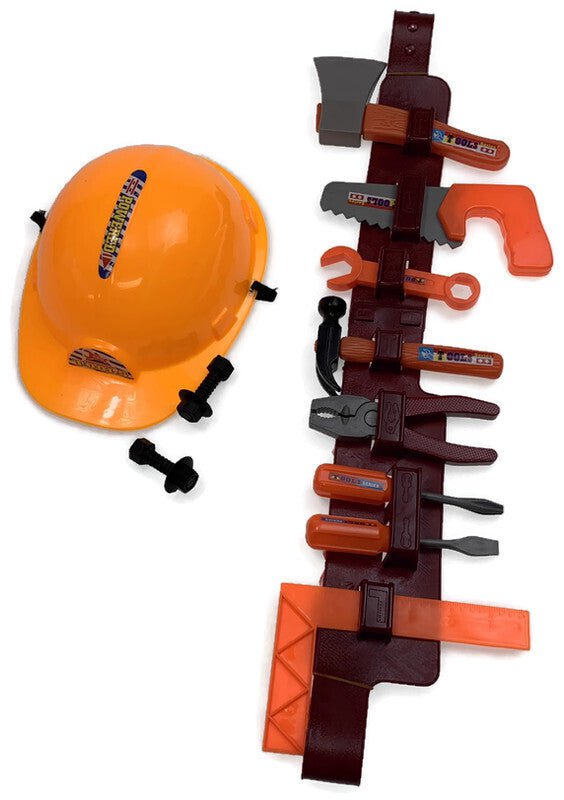 11pcs BUILDER SET Construction Helmet Costume Halloween Book Week Kids Tools Payday Deals