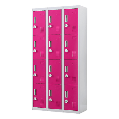 12-Door Locker for Office Gym Shed School Home Storage - 3-Digit Combination Lock