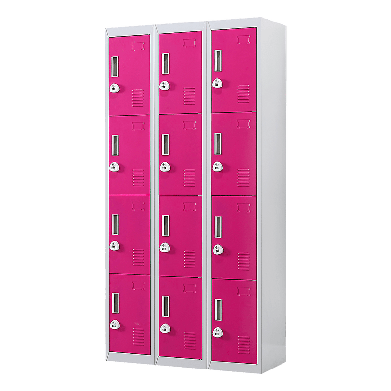 12-Door Locker for Office Gym Shed School Home Storage - 3-Digit Combination Lock Payday Deals