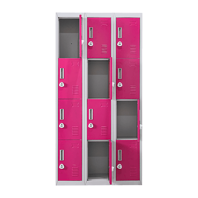 12-Door Locker for Office Gym Shed School Home Storage - 3-Digit Combination Lock Payday Deals