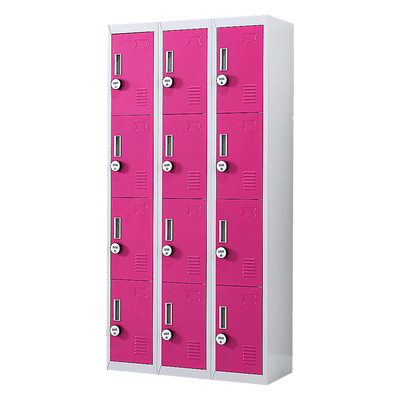 12-Door Locker for Office Gym Shed School Home Storage - 4-Digit Combination Lock