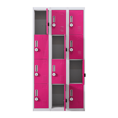 12-Door Locker for Office Gym Shed School Home Storage - 4-Digit Combination Lock Payday Deals