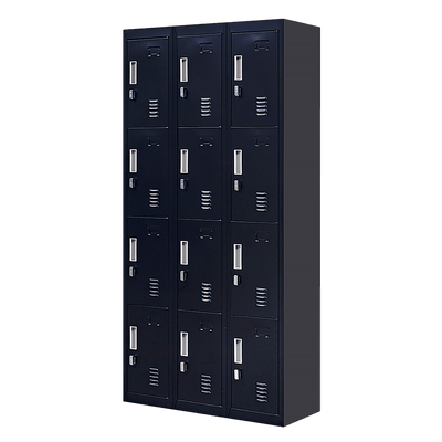 12-Door Locker for Office Gym Shed School Home Storage - Padlock-operated