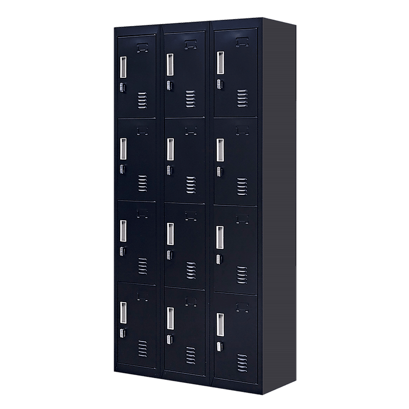 12-Door Locker for Office Gym Shed School Home Storage - Padlock-operated Payday Deals