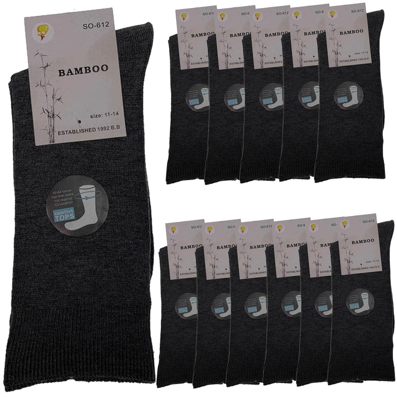 12 Pairs Premium Bamboo Loose Top Socks Diabetic Diabetes Circulation Eco Sox Payday Deals