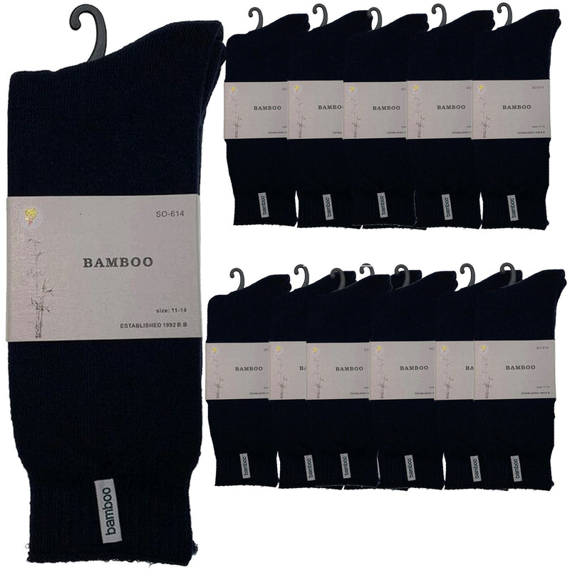 12 Pairs PREMIUM BAMBOO SOCKS Mens Heavy Duty Thick Work Socks BULK Cushion Payday Deals