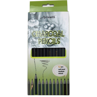 12 pcs CHARCOAL PENCILS Artist Drawing Sketching Shading Draw Sketch Art Craft Payday Deals