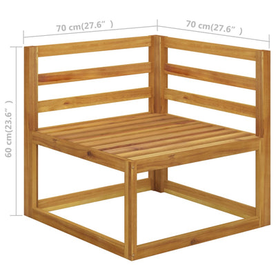 12 Piece Garden Lounge Set with Cushion Cream Solid Acacia Wood Payday Deals
