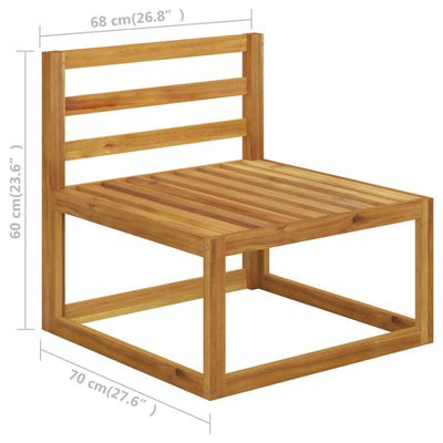 12 Piece Garden Lounge Set with Cushion Cream Solid Acacia Wood Payday Deals