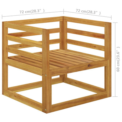12 Piece Garden Lounge Set with Cushion Cream Solid Acacia Wood Payday Deals