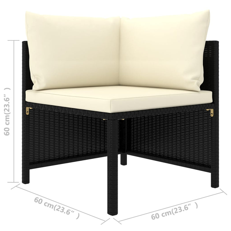 12 Piece Garden Lounge Set with Cushions Poly Rattan Black Payday Deals