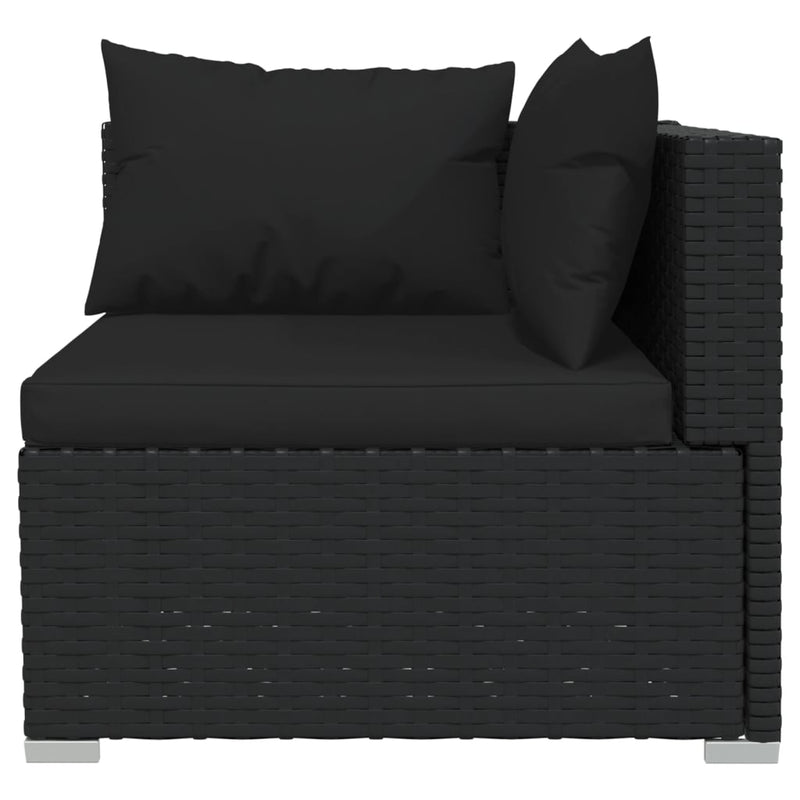 12 Piece Garden Lounge Set with Cushions Poly Rattan Black Payday Deals