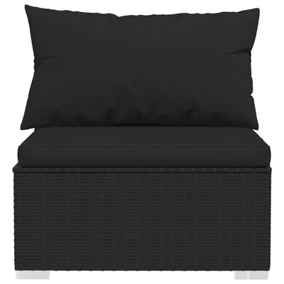 12 Piece Garden Lounge Set with Cushions Poly Rattan Black Payday Deals