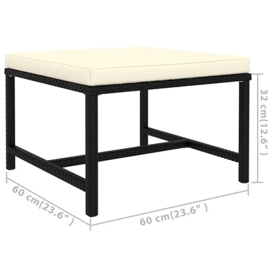 12 Piece Garden Lounge Set with Cushions Poly Rattan Black Payday Deals