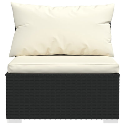 12 Piece Garden Lounge Set with Cushions Poly Rattan Black Payday Deals