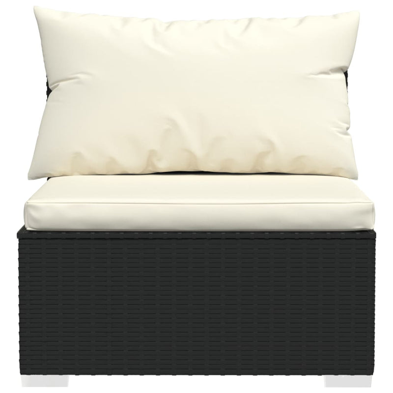 12 Piece Garden Lounge Set with Cushions Poly Rattan Black Payday Deals