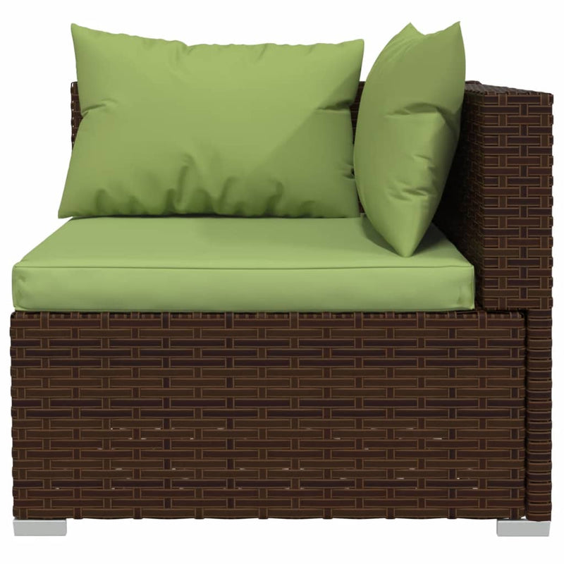 12 Piece Garden Lounge Set with Cushions Poly Rattan Brown Payday Deals