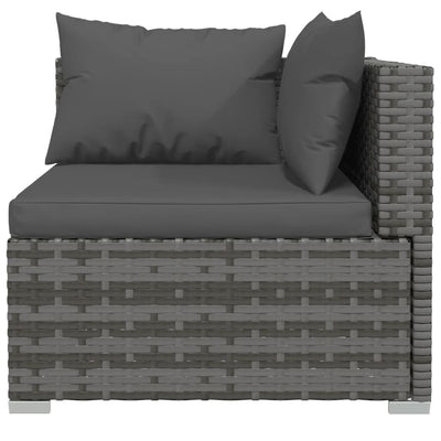 12 Piece Garden Lounge Set with Cushions Poly Rattan Grey Payday Deals