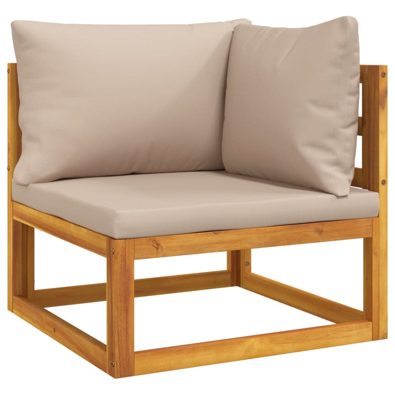 12 Piece Garden Lounge Set with Taupe Cushions Solid Wood Payday Deals