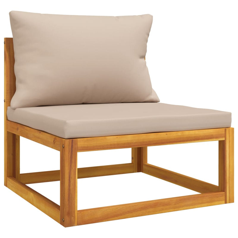 12 Piece Garden Lounge Set with Taupe Cushions Solid Wood Payday Deals
