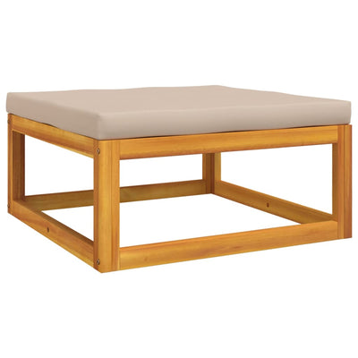 12 Piece Garden Lounge Set with Taupe Cushions Solid Wood Payday Deals