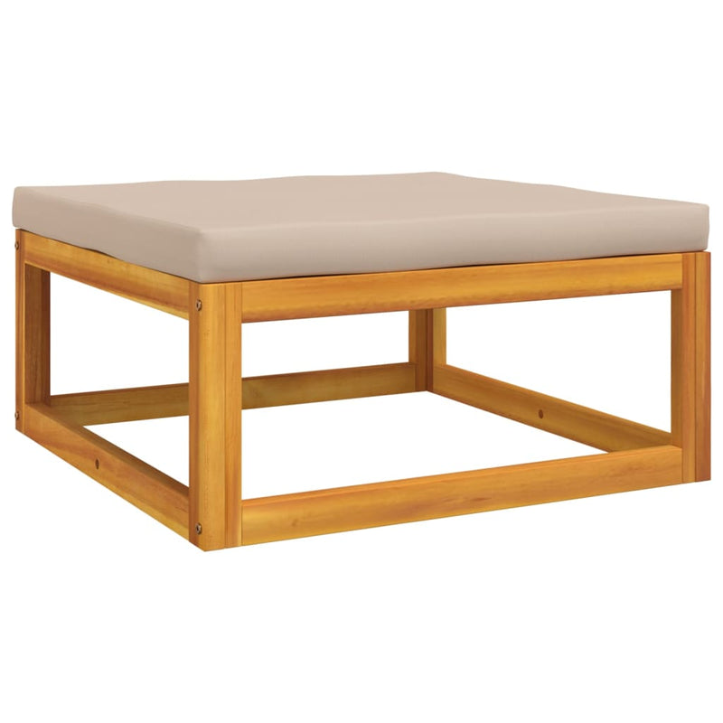 12 Piece Garden Lounge Set with Taupe Cushions Solid Wood Payday Deals