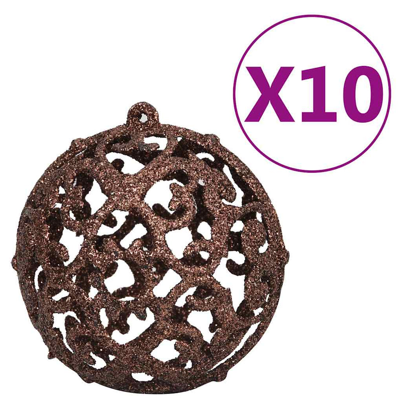 120 Piece Christmas Ball Set with Peak and 300 LEDs Gold&Bronze Payday Deals