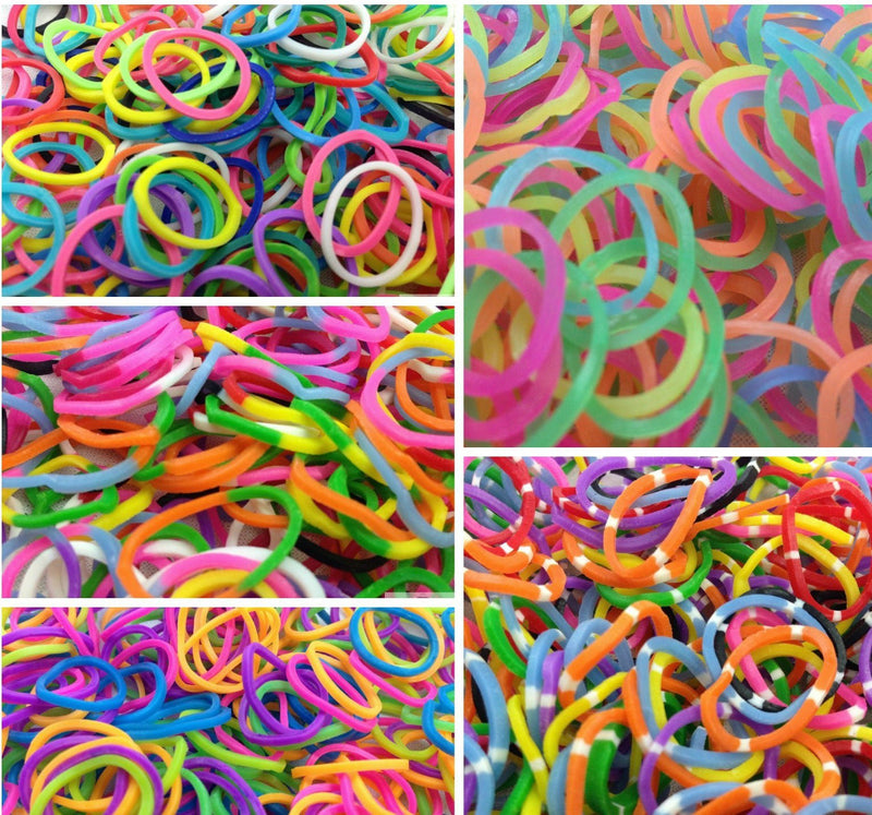 1200 pcs LOOM BANDS Rubber Refill Kit DIY Magical Bracelet 36S Clips,6 Hook Payday Deals