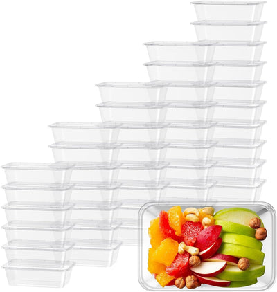 120pcs 1500ml Reusable Food Containers Plastic Meal Prep Storage - BPA Free Payday Deals