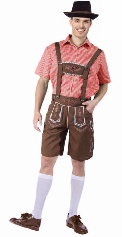 Mens Lederhosen Oktoberfest Costume Bavarian Beer Man Cosplay 