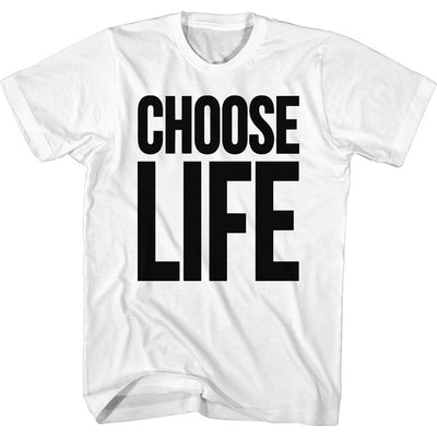 CHOOSE LIFE T Shirt George Michael Wham 80s Music Party Fun Printed Tee Costume