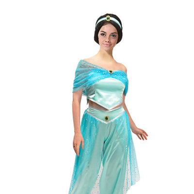 Adults Aladdin Jasmine Princess Genie Cosplay Costume Belly Dancer Fancy Dress Up