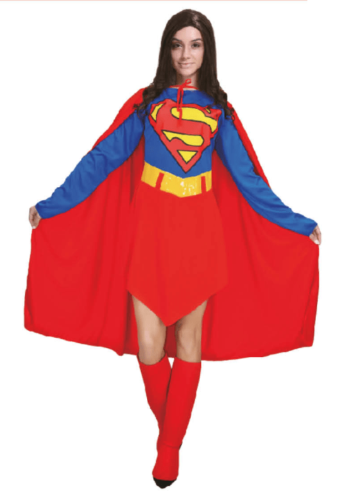Super Woman Superhero Ladies Costume Cosplay Fancy Dress Up Party Holloween