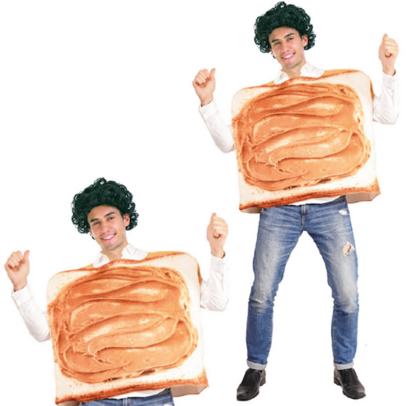 Adult Peanut Butter Costume Halloween Oktoberfest Sandwich Party Funny Outfit