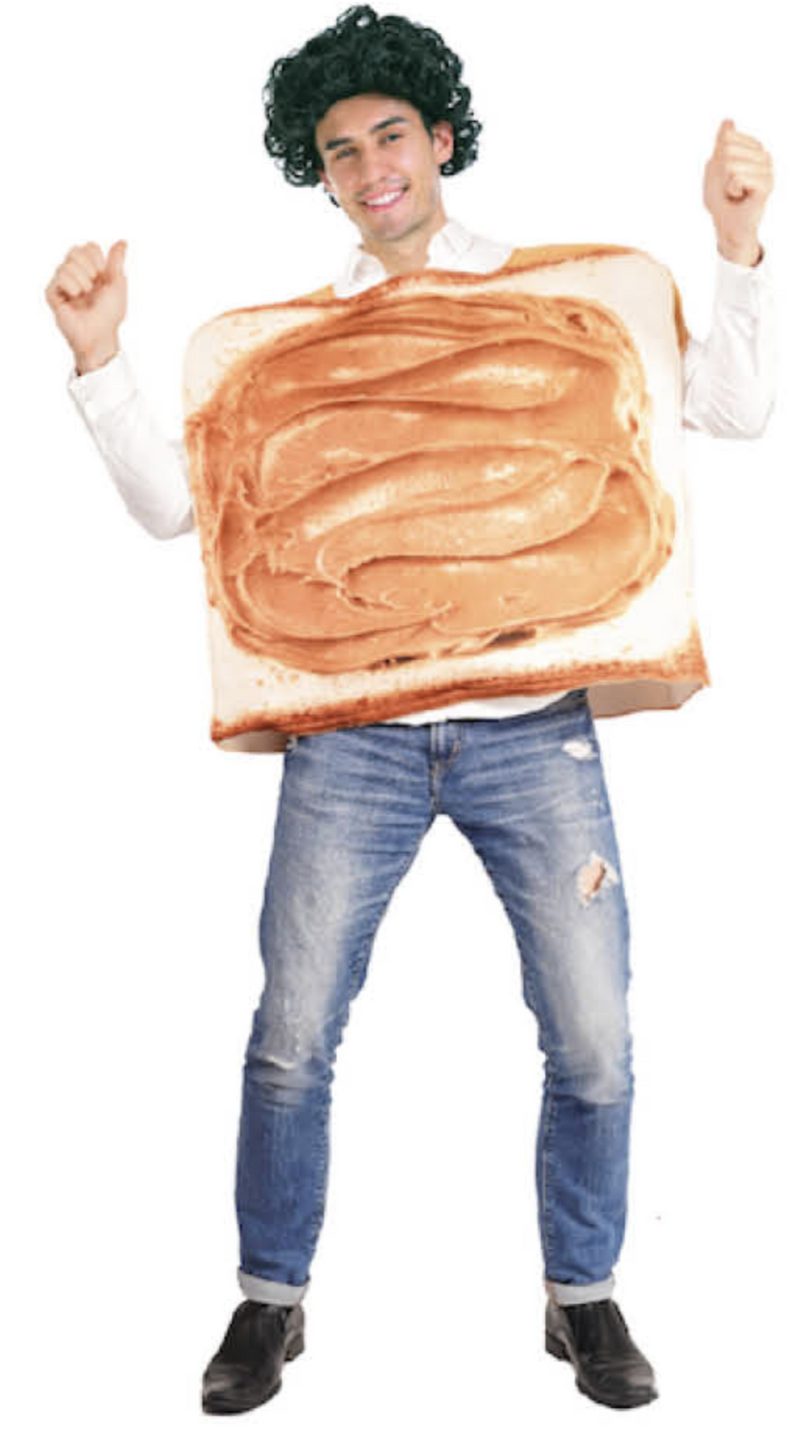 Adult Peanut Butter Costume Halloween Oktoberfest Sandwich Party Funny Outfit