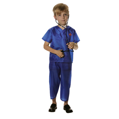 Boys SURGEON DOCTOR Costume Book Week Kids Uniform Childrens Scrubs