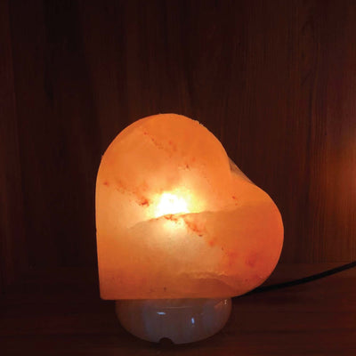 12V 12W Heart Himalayan Pink Salt Lamp Carved Rock Crystal Light Bulb On/Off Switch Payday Deals