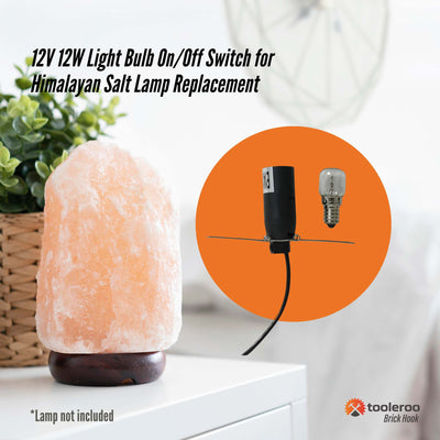 12V 12W Light Bulb On/Off Switch for Himalayan Salt Lamp Replacement Accessories Payday Deals