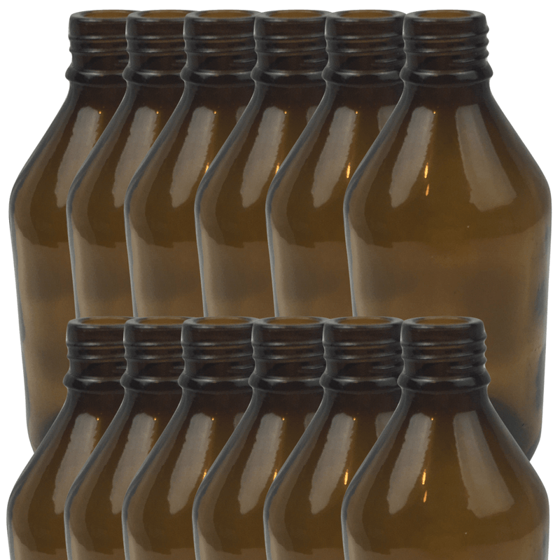 12x 600ml Amber Glass Bottle Cosmetic Essential Oil General Purpose Storage Payday Deals