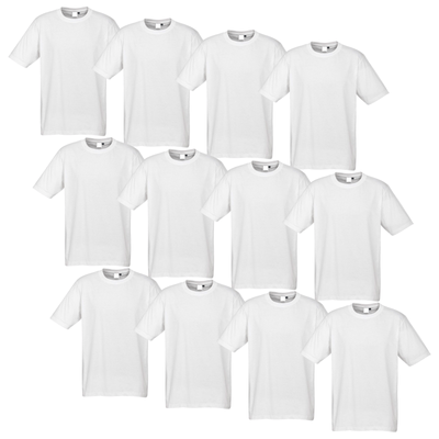 12X BULK Plain T Shirt 100% COTTON Assorted Colours S - XXL Mens Womens Top