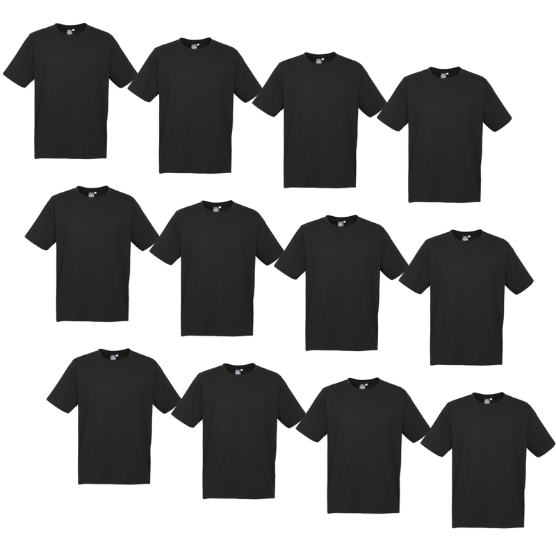 12X BULK Plain T Shirt 100% COTTON Assorted Colours S - XXL Mens Womens Top Payday Deals