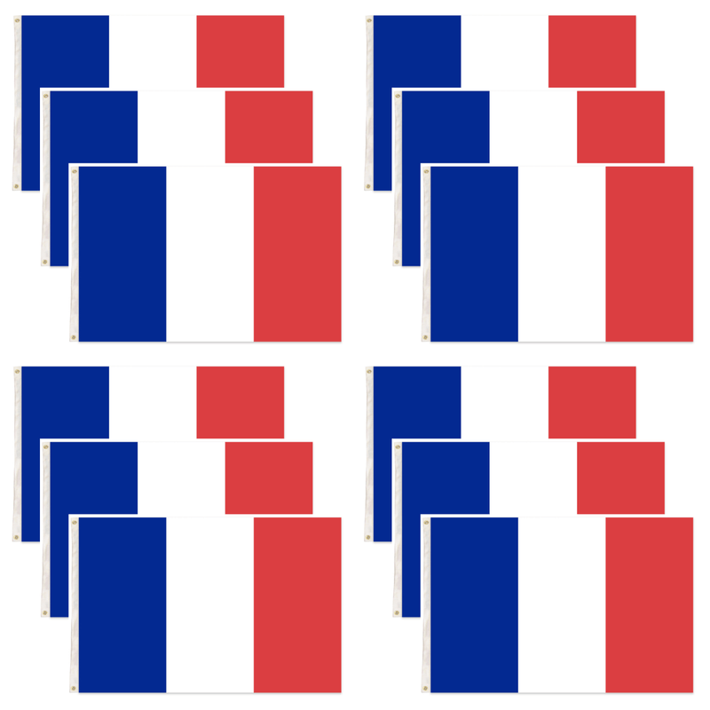 12x France Country Flag French Heavy Duty - 150cm x 90cm Payday Deals