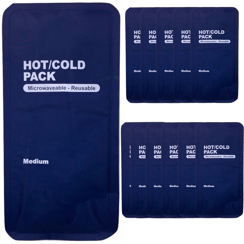 12x HOT COLD PACK First Aid Reusable Ice Heat Gel Packs Microwave Relief BULK Payday Deals