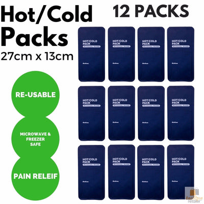 12x HOT COLD PACK First Aid Reusable Ice Heat Gel Packs Microwave Relief BULK Payday Deals