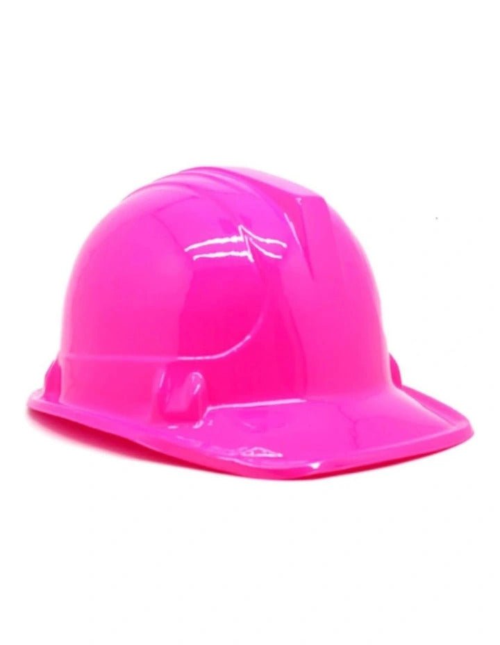 12x Kids Builder Hats Construction Costume Party Helmet Safety Cap Childrens - Hot Pink Payday Deals
