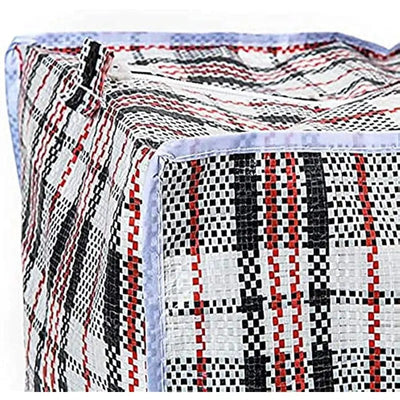 12x Large Stripe Bag Packing Storage Strip Zip Shopping Travel Check House Moving 78cm x 90cm x 25cm Payday Deals