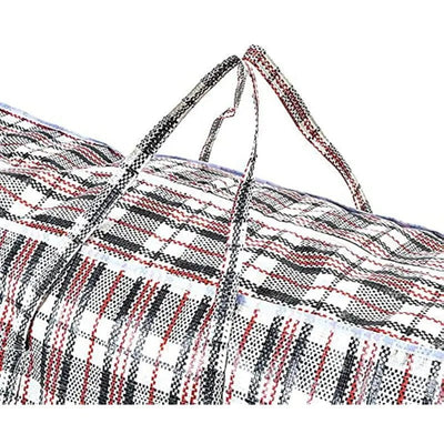 12x Large Stripe Bag Packing Storage Strip Zip Shopping Travel Check House Moving 78cm x 90cm x 25cm Payday Deals