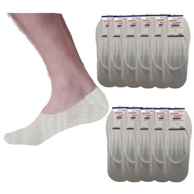 12x NO SHOW COTTON SOCKS Non Slip Heel Grip Low Cut Invisible Footlet Seamless Payday Deals