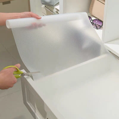 12x Non Slip Drawer Liner Plastic Gripper Cabinet Cupboard Clear Mat - 150cm x 45cm Payday Deals