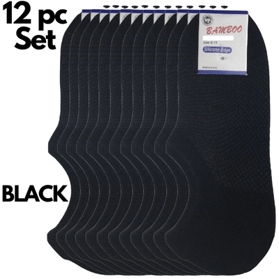 12x Pairs No Show Bamboo Socks Non-Slip Heel Grip Low Cut Invisible Footlet New Payday Deals